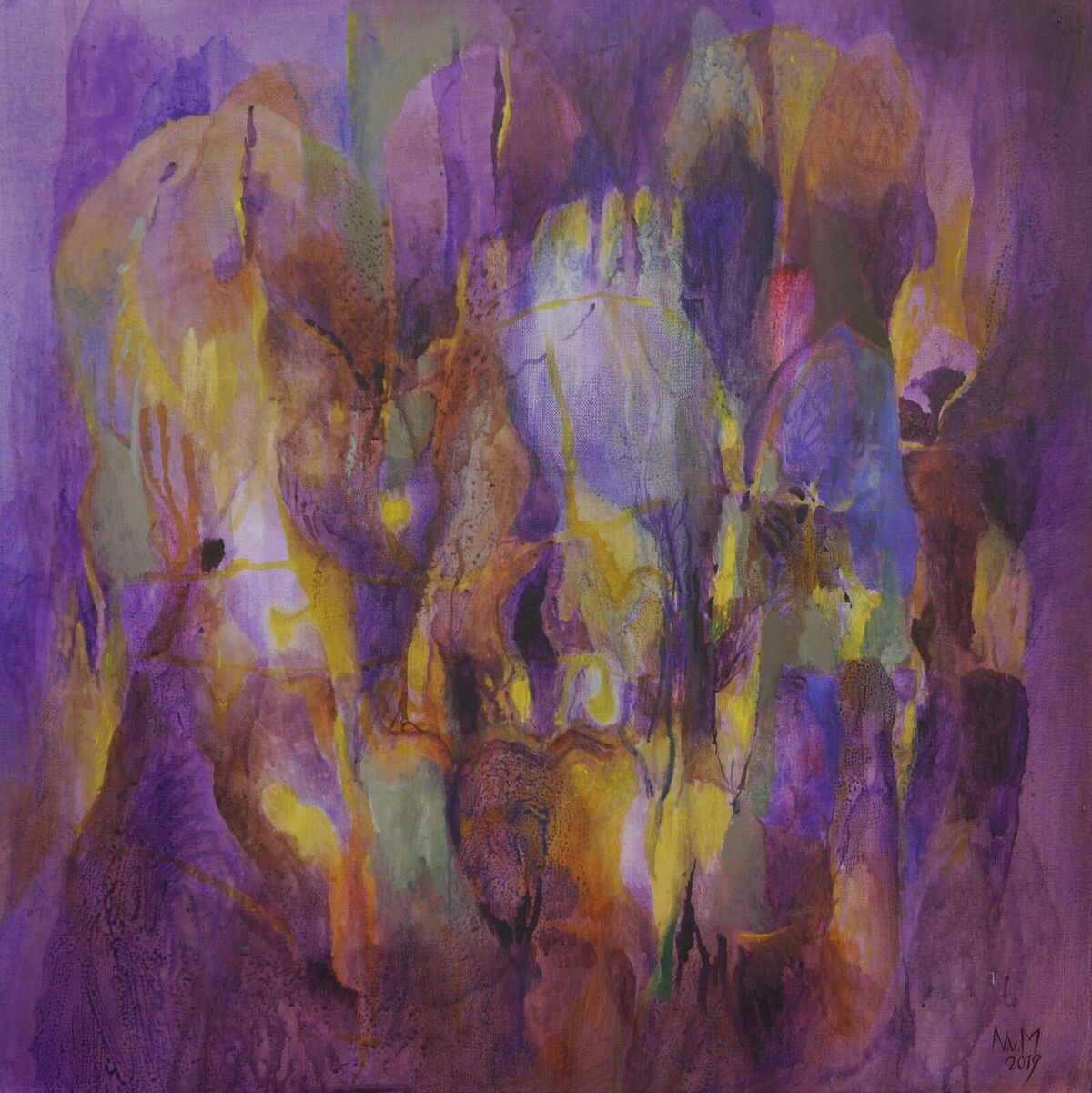 Iris abstract2019 acryl canvas60x60cm