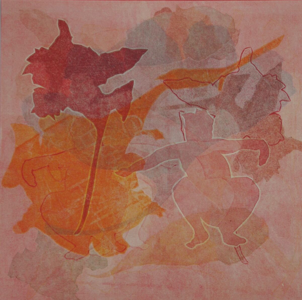 Solandra Maxima Serie Schablonendruck Unikat202028x28cm