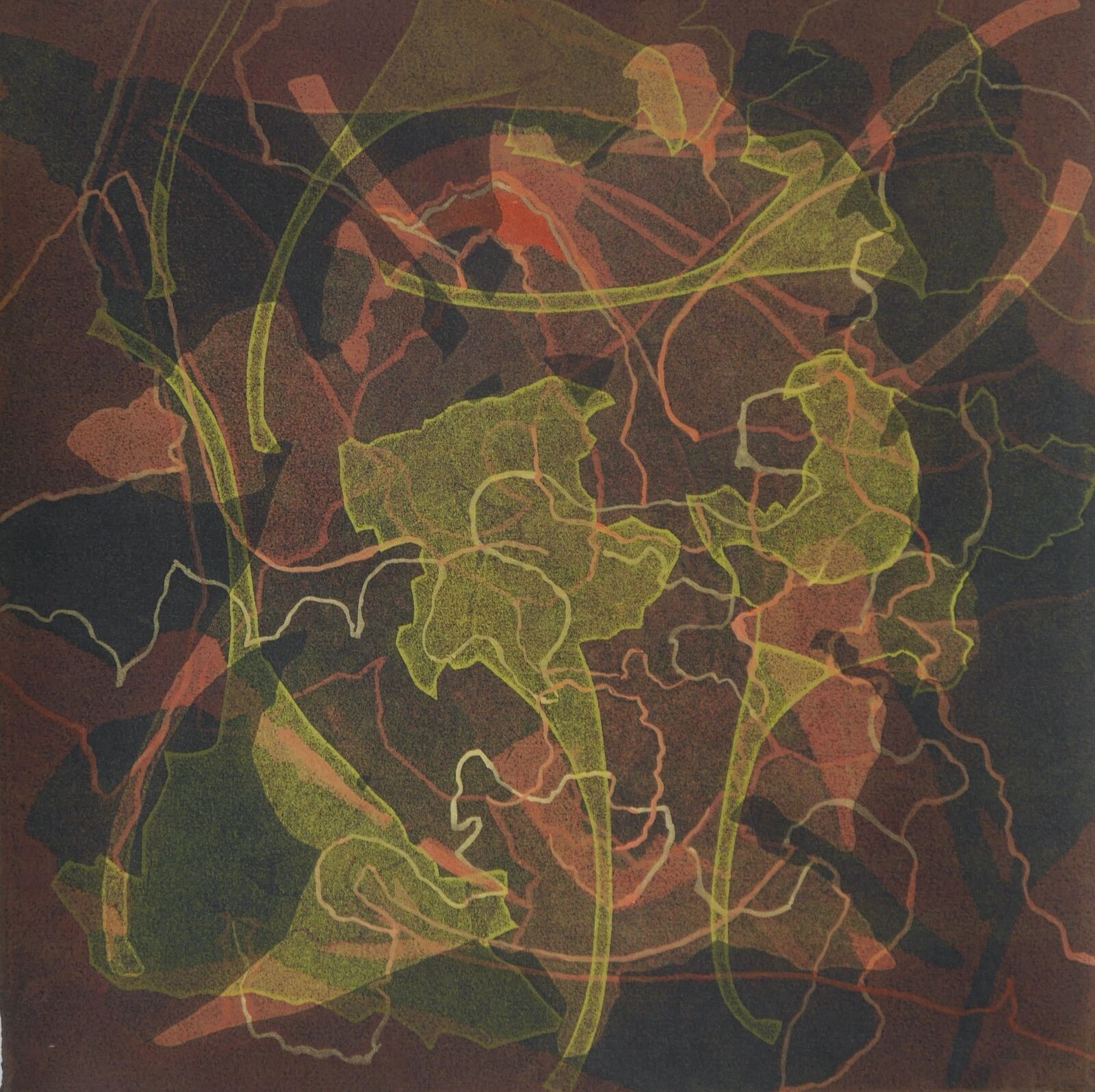 Solandra maxima serie 25 schablonendruck 2020 29x29cm