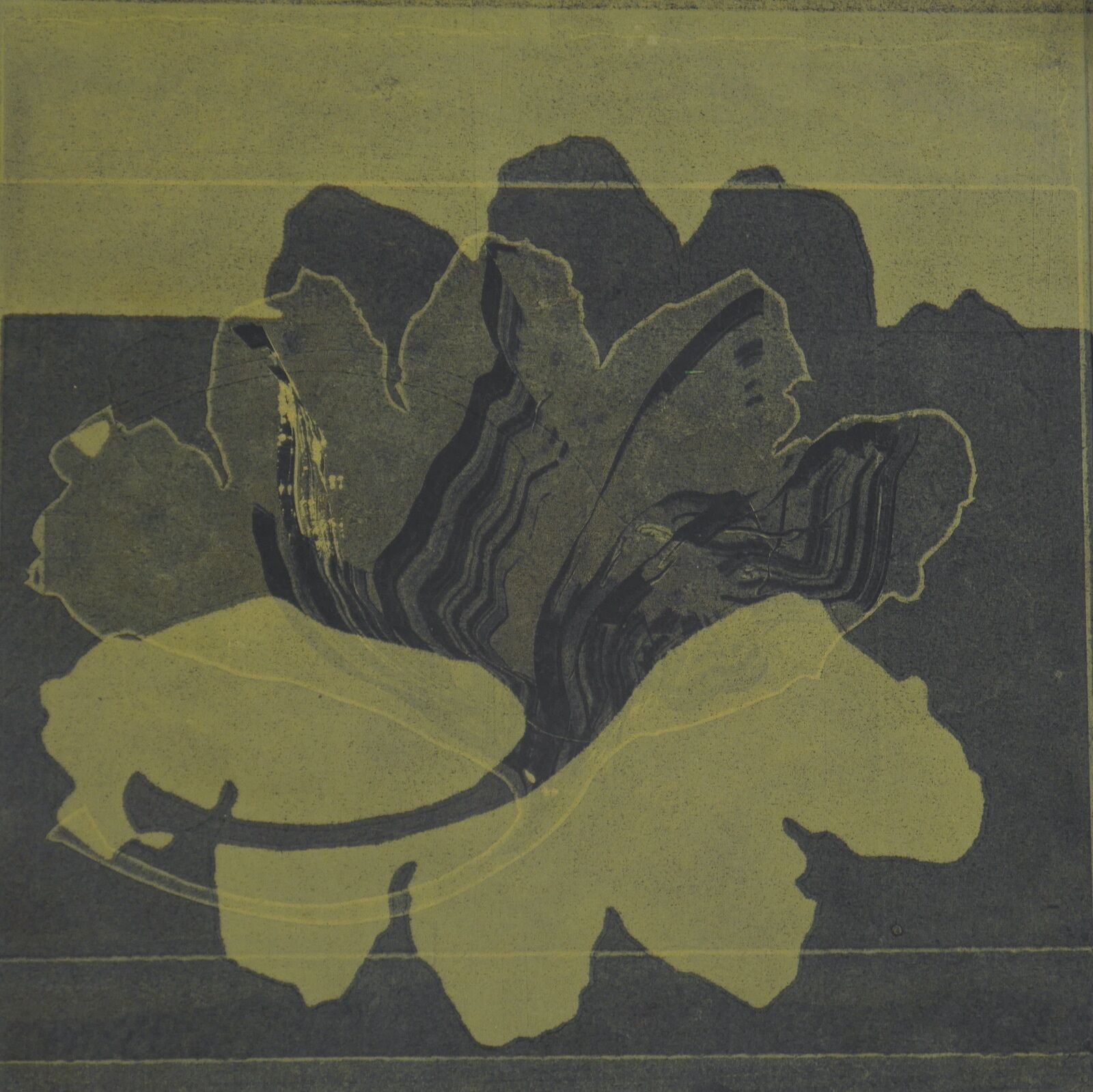 Solandra maxima serie 21 schablonendruck 2020 31x31cm