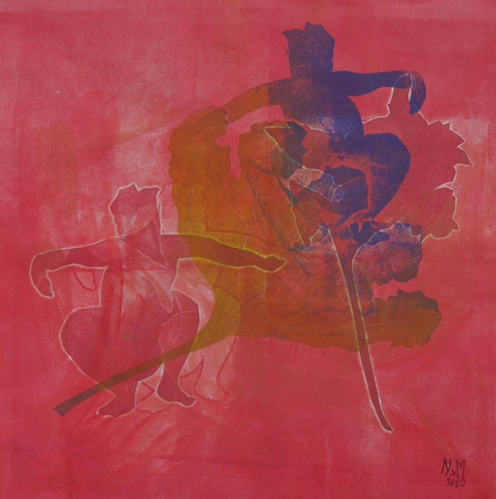 Tanz 21 schablonendruck 2020 29x29cm