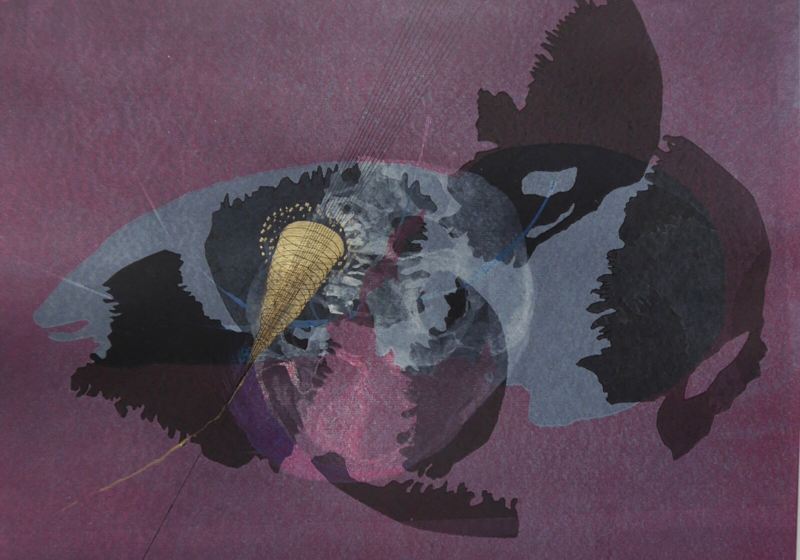 Cranium Serie6 Schablonendruck Zeichnung2022295x42cm