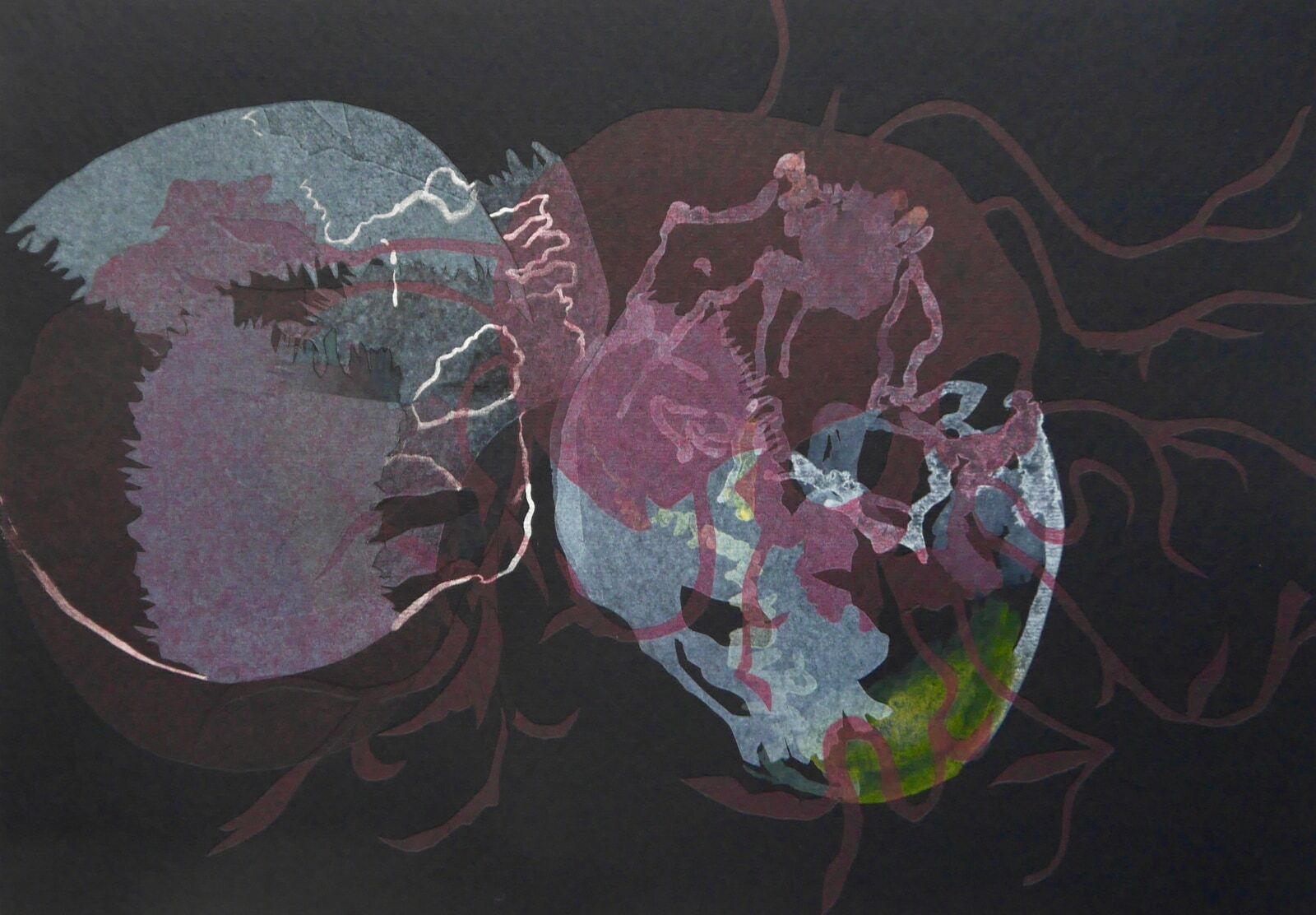 Cranium Serie7schablonendruck Acryl2022295x42cm