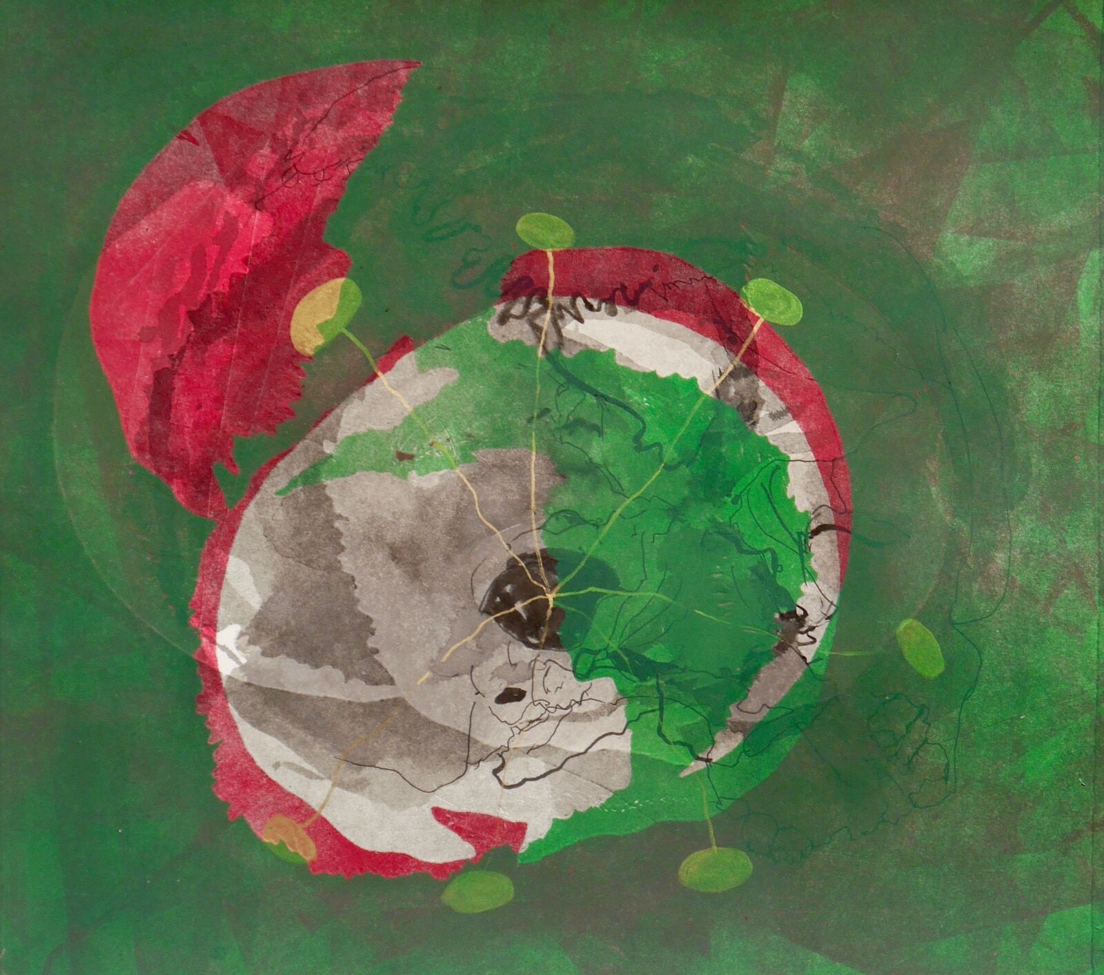 Geistesblitz1 Zeichnung Schablonendruck202226x29cm