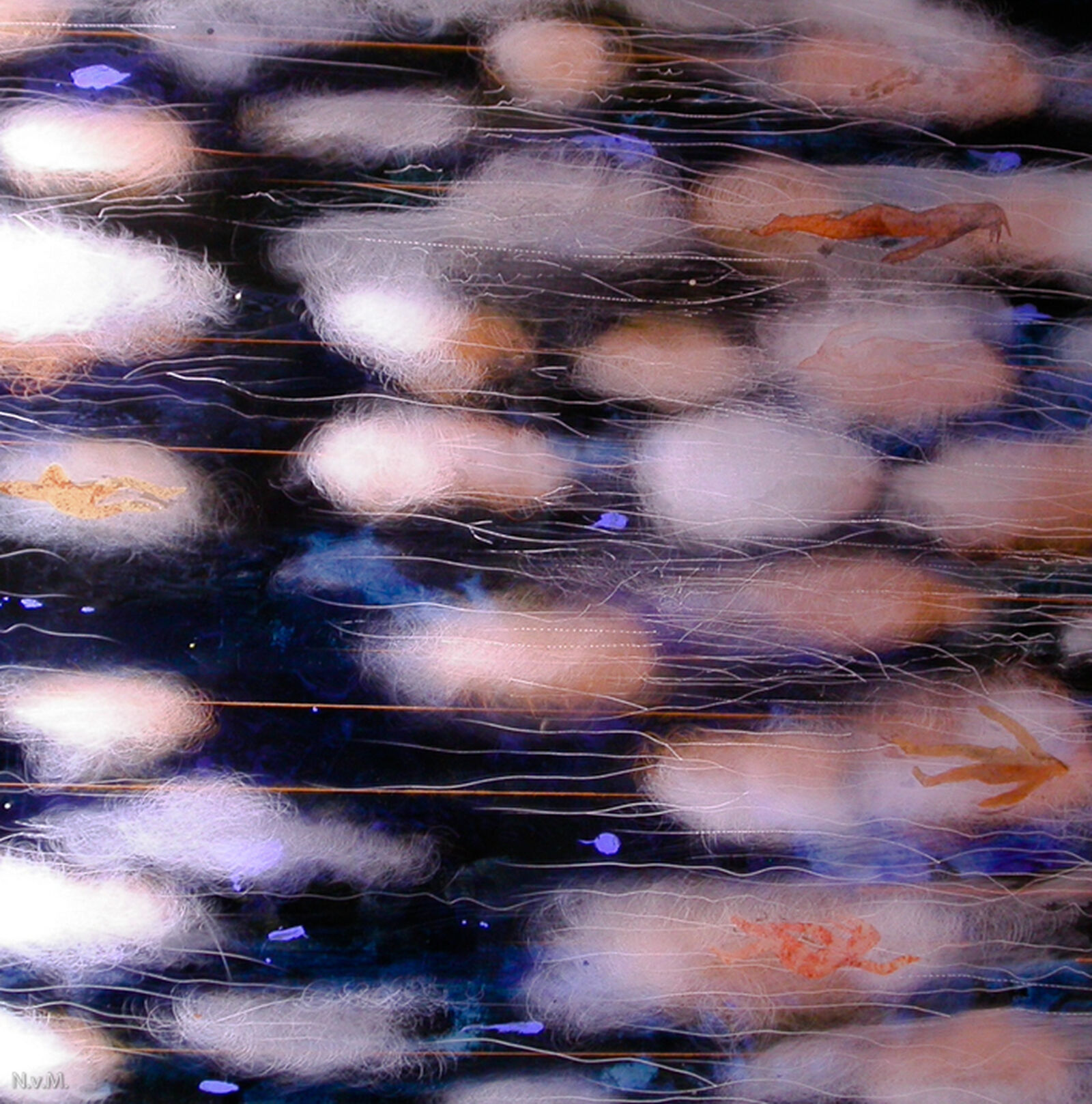 Acrylglas geritzt und bemalt/30x30cm/LED/ verkauft